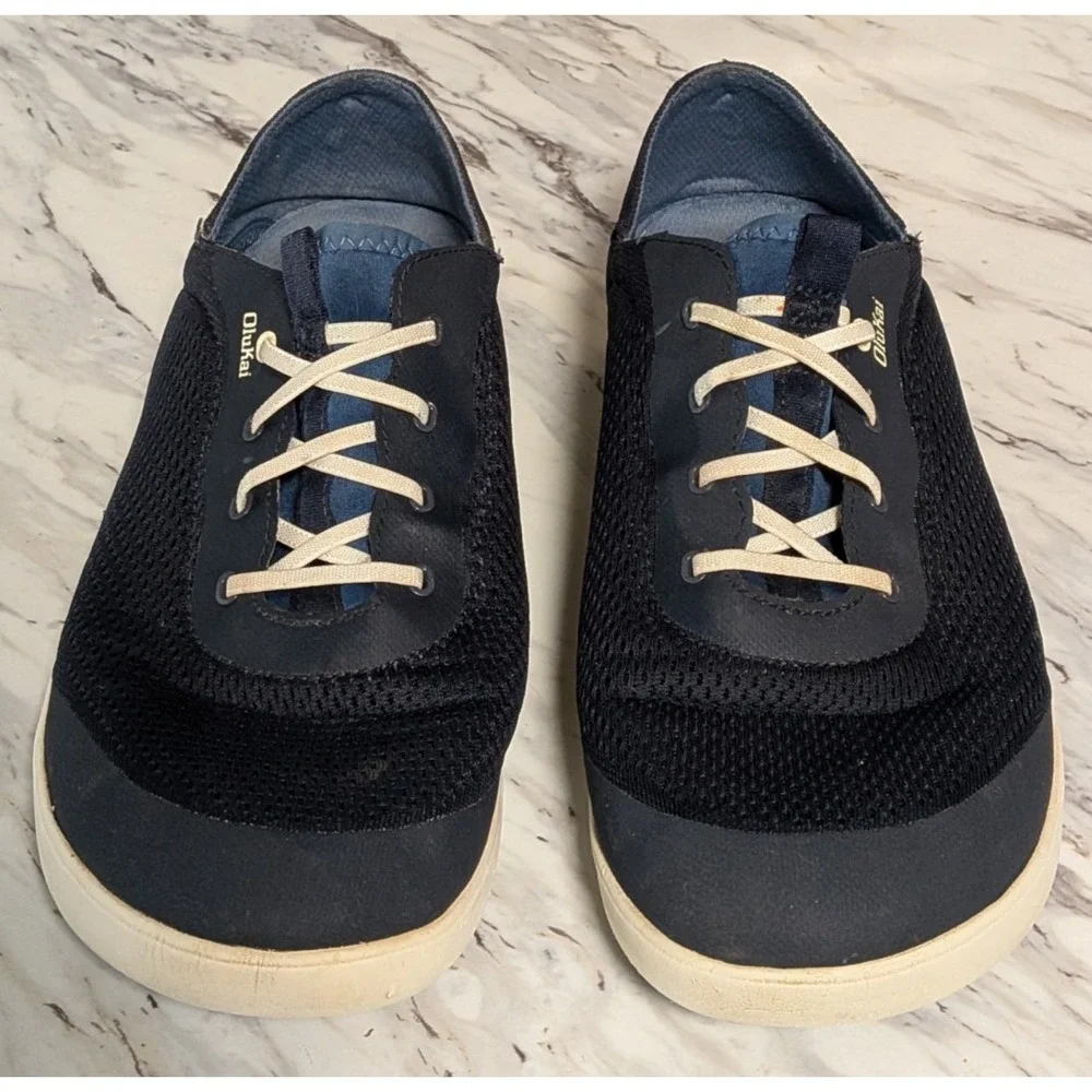 OluKai Moku Pae Trench Blue Slip‎ On Low Top Fishing Sneakers Men's Size 13